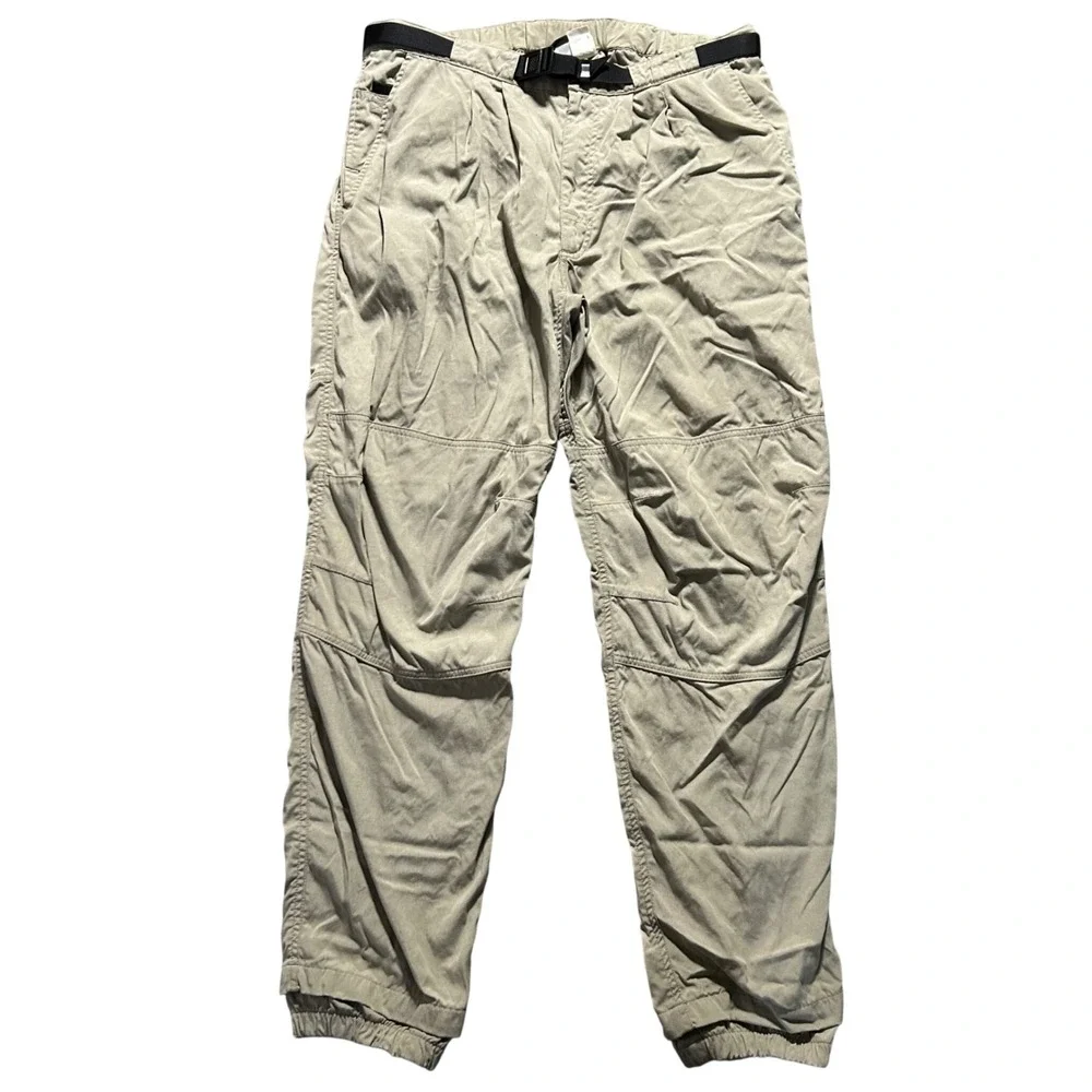 The North Face Hiking Pants Mens Large Khaki Tan Cordura Supplex Nylon Belted